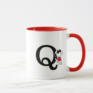 Peanuts   "Joe Cool" Standing   Monogram Q Mug