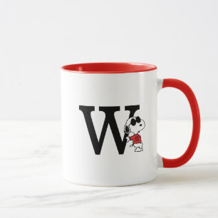 Peanuts   "Joe Cool" Standing   Monogram W Mug