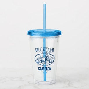 Peanuts Killington Ski Resort Vermont Acrylic Tumbler