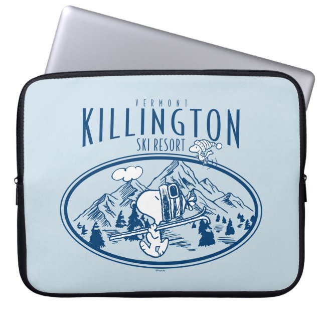 Peanuts | Killington Ski Resort Vermont Laptop Sleeve (Front)