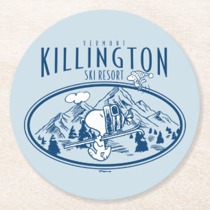 Peanuts   Killington Ski Resort Vermont Round Paper Coaster