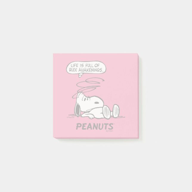 Peanuts | Life is Full of Rude Awakenings Post-it Notes (Front)
