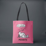Peanuts | Life is Full of Rude Awakenings Tote Bag<br><div class="desc">Snoopy, the beloved beagle from the Peanuts comic strip, is known for his philosophical musings and witty observations about life. One of his famous quotes is "Life is a series of rude awakenings, " which encapsulates the idea that life often presents us with harsh realities and unexpected challenges that disrupt...</div>