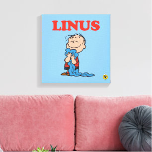 Peanuts   Linus Blanket Smile Canvas Print
