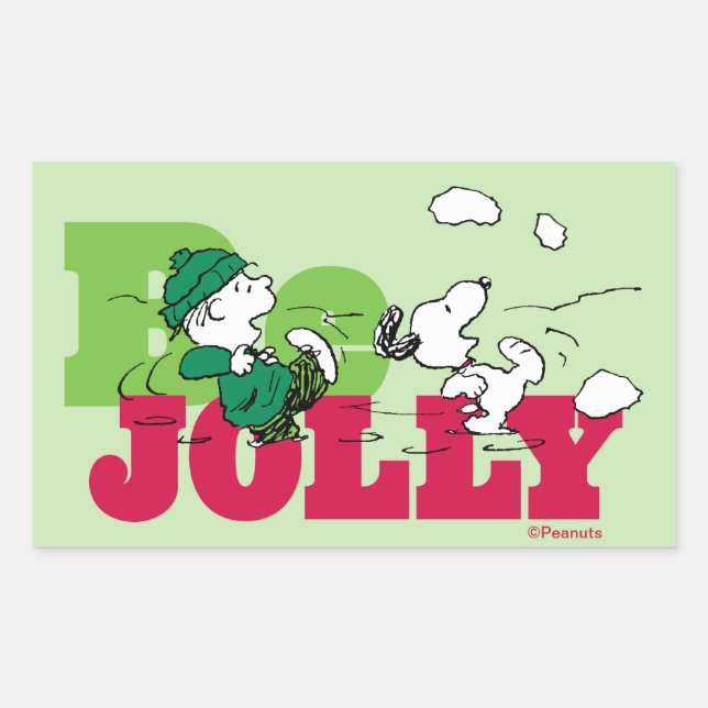 Peanuts | Linus & Snoopy Be Jolly Sticker (Front)
