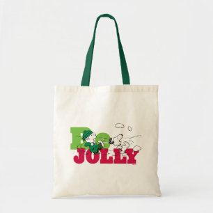 Peanuts   Linus & Snoopy Be Jolly Tote Bag