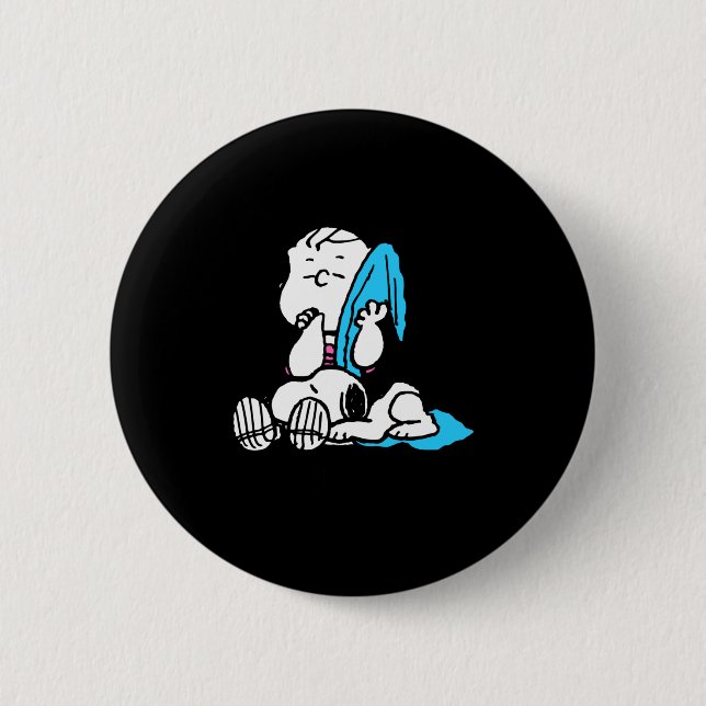 Peanuts Linus T Shirt  2 Inch Round Button (Front)