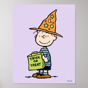 Peanuts Linus Wizard Trick Or Treat Poster