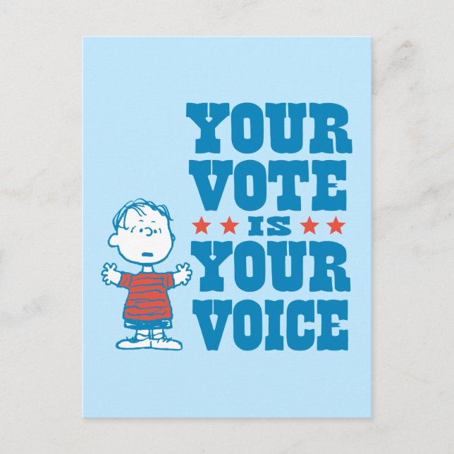 Peanuts | Linus - Your Vote is Your Choice Postcard (Front)