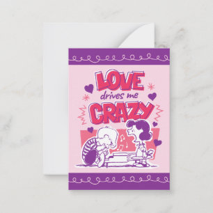 Peanuts   Love Drives Me Crazy Card