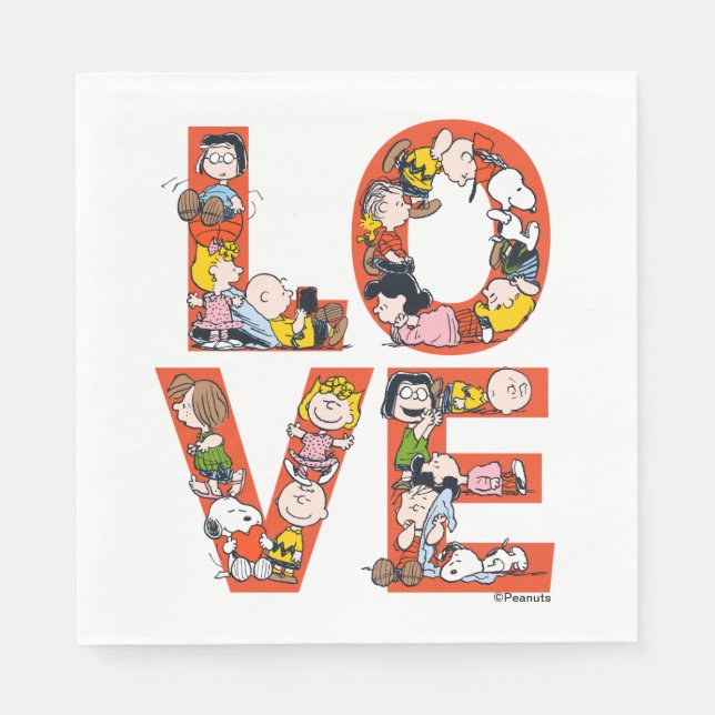 Peanuts - LOVE Napkin (Front)