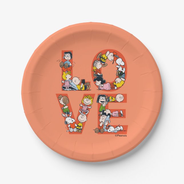 Peanuts - LOVE Paper Plate (Front)