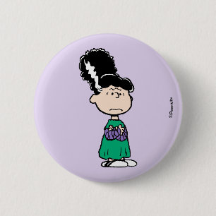 Peanuts Lucy Bride Of Frankenstein Halloween 2 Inch Round Button