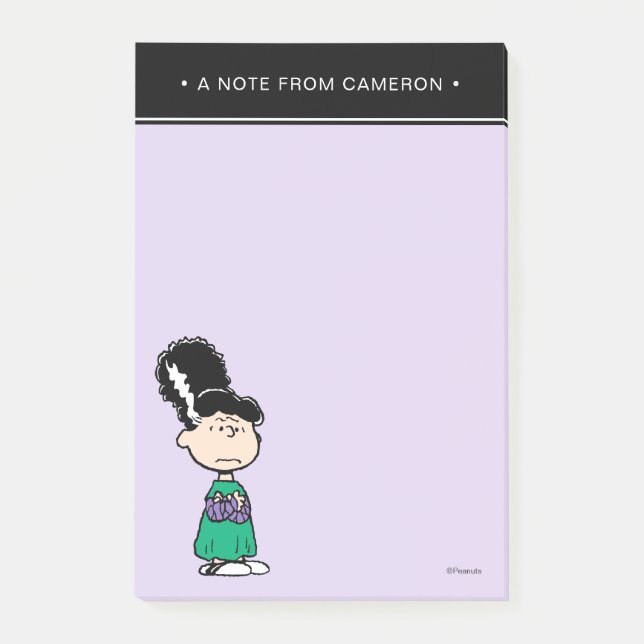 Peanuts Lucy Bride Of Frankenstein Halloween Post-it Notes (Front)