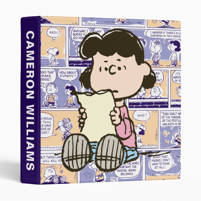 Peanuts | Lucy Comic Pattern Binder (Front/Spine)