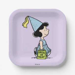 Peanuts Lucy Princess Costume Halloween Paper Plate