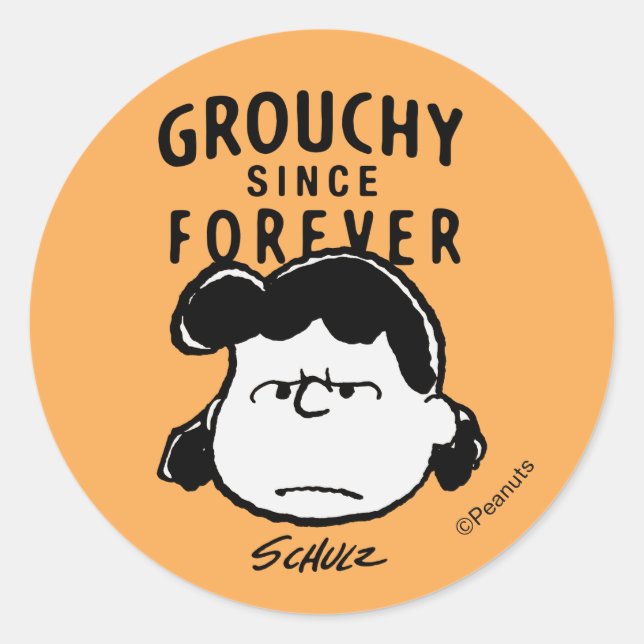 Peanuts | Lucy Since Forever Classic Round Sticker (Front)
