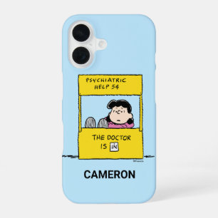 Peanuts   Lucy & the Doctor Is In iPhone 16 Case