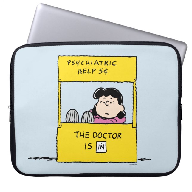 Peanuts | Lucy & the Doctor Is In Laptop Sleeve (Front)
