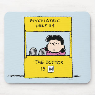 Peanuts   Lucy & the Doctor Is In Mouse Pad