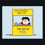 Peanuts | Lucy & the Doctor Is In Poster<br><div class="desc">Add a touch of humour and Peanuts charm to your wall with this poster featuring Lucy in her iconic "The Doctor Is In" role. Perfect for fans of Peanuts,  this poster captures Lucy’s playful and no-nonsense personality,  making it a great addition to any room or office.</div>