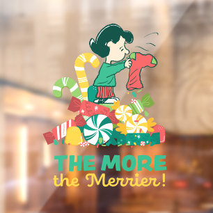 Peanuts Lucy the More the Merrier Window Cling