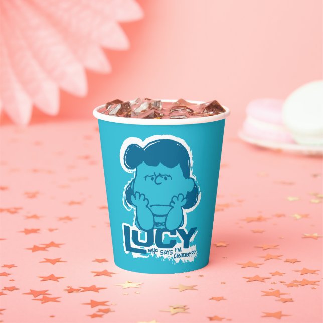 Peanuts | Lucy Who Says I'm Crabby?? Paper Cups (Insitu)