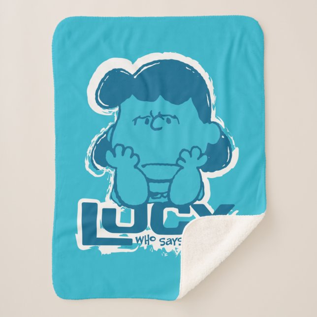 Peanuts | Lucy Who Says I'm Crabby?? Sherpa Blanket (Front)