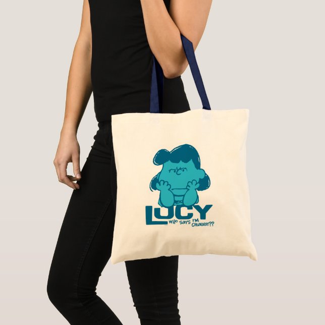 Peanuts | Lucy Who Says I'm Crabby?? Tote Bag (Front (Product))