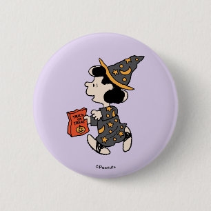 Peanuts Lucy Witch Costume Halloween 2 Inch Round Button