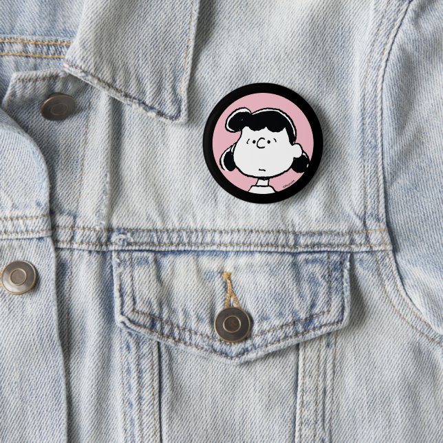Peanuts | Lucy's Faces 2 Inch Round Button (In Situ)