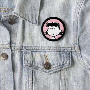Peanuts   Lucy's Faces 2 Inch Round Button