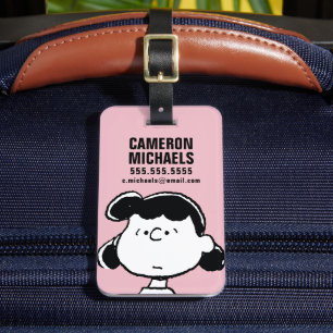 Peanuts Lucy's Faces Luggage Tag