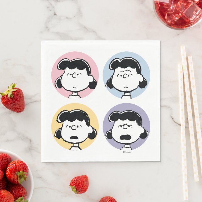 Peanuts | Lucy's Faces Napkin (Insitu)
