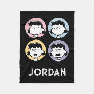 Peanuts   Lucy's Faces Pet Fleece Blanket