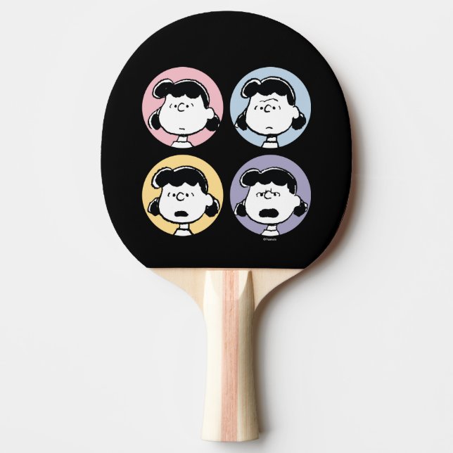 Peanuts | Lucy's Faces Ping Pong Paddle (Front)
