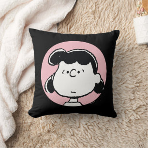 Peanuts   Lucy's Faces Throw Pillow