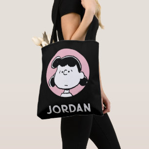 Peanuts   Lucy's Faces Tote Bag