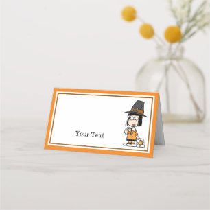 Peanuts Marcie Thanksgiving Dinner Place Card