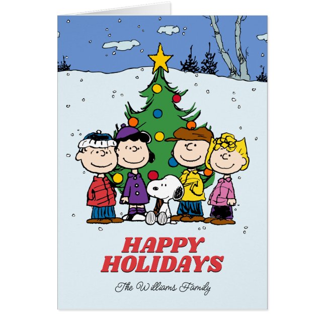 Peanuts Merry Christmas | Add Your Photo & Name (Front)
