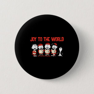 Peanuts Merry Christmas Holiday Choir _1  2 Inch Round Button