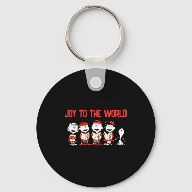 Peanuts Merry Christmas Holiday Choir _1  Keychain (Front)