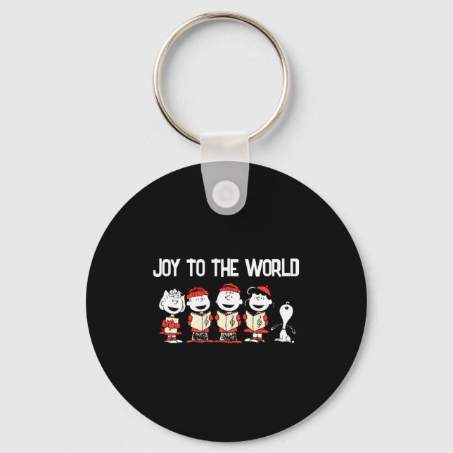 Peanuts Merry Christmas Holiday Choir  Keychain (Front)