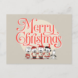 Peanuts   Merry Christmas Holiday Choir Postcard