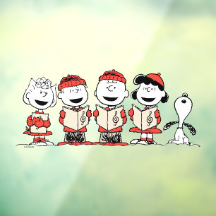 Peanuts   Merry Christmas Holiday Choir Window Cling
