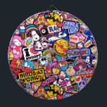 Peanuts | Mixtape Patch Pattern Dartboard<br><div class="desc">Check out this fun design featuring The Peanuts Gang in cute patches.</div>