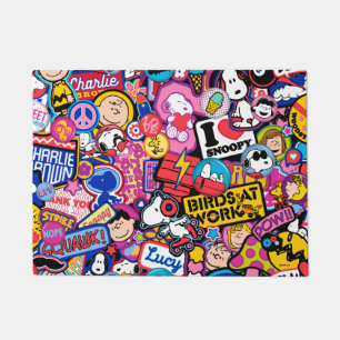Peanuts   Mixtape Patch Pattern Doormat
