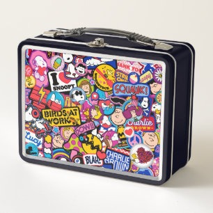 Peanuts   Mixtape Patch Pattern Metal Lunch Box