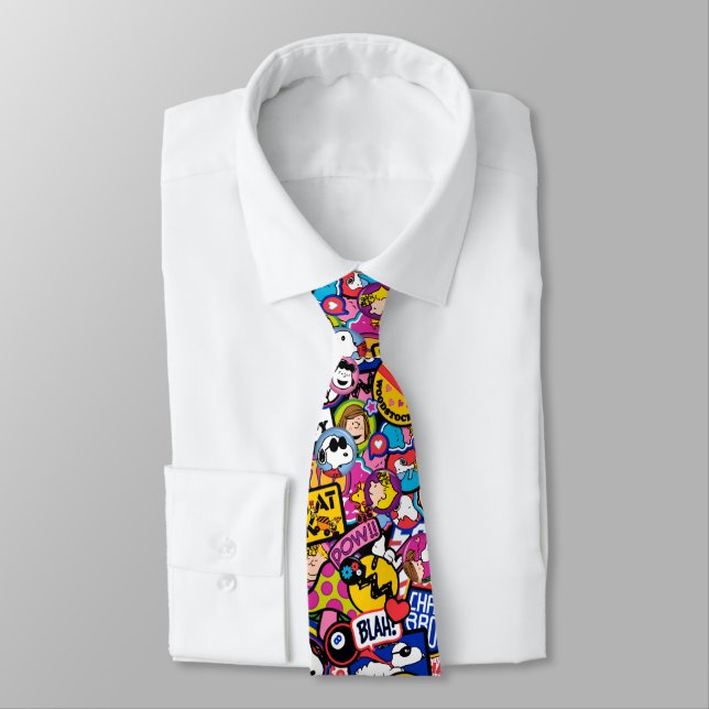 Peanuts | Mixtape Patch Pattern Tie (Tied)
