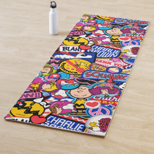Peanuts   Mixtape Patch Pattern Yoga Mat